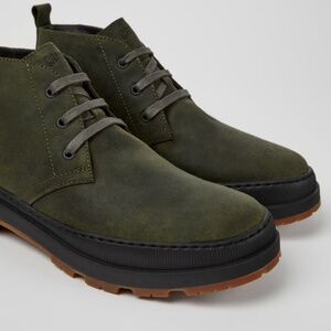 Camper "Brutus Trek" men's ankle boot in dark green nubuck NWT size 44 / 10.5